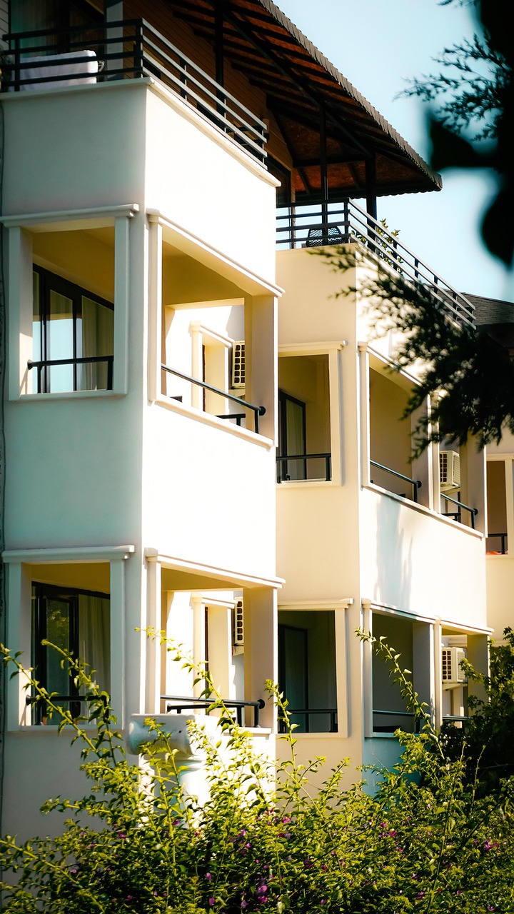 house, building, wall, balcony, nature, garden, real state